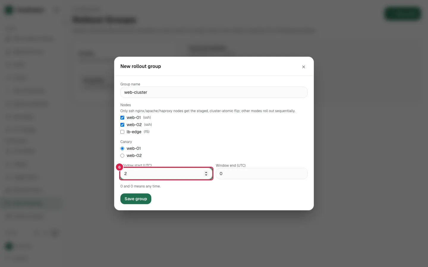 Fill Window start with "2"